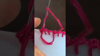 Basic edging border line stitch using rope stitchembroidery shortsvideo [upl. by Natsyrt]