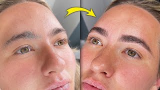 Brow Lamination tutorial for shaping coarse uneven eye brows [upl. by Ygiaf]