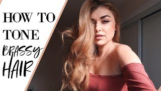 How To Tone Brassy Hair At Home  Fix Orange Bleached Hair  Chloe Zadori [upl. by Ragas]