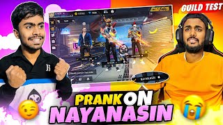 Prank On V Badge Youtuber Nayan Asin 😂 1 Vs 4 Guild Test Gone Wrong 😱  Garena Free Fire [upl. by Assi]