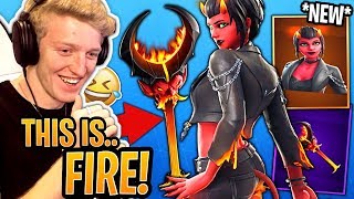 Tfue BUYS amp Loves the NEW Malice Skin amp Burning Axe Pickaxe  Fortnite Moments [upl. by Swinton474]