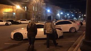 Driving RX7 to freezing cold late night car meet [upl. by Gittle]