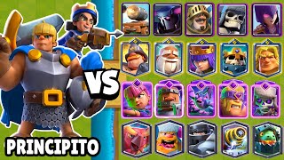 PRINCIPITO vs TODAS LAS CARTAS  NUEVO CAMPEON  1 vs 1  Clash Royale [upl. by Kizzie]