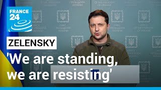 REPLAY  Zelensky adresses the nation We are standing we are resisting • FRANCE 24 English [upl. by Remlap800]