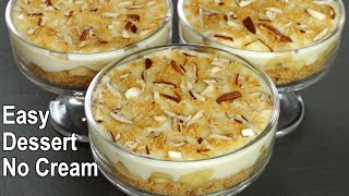 Banana Dessert Recipe  Banana Trifle Delight  Easy dessert without Cream [upl. by Ailaza]