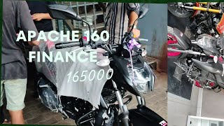 tvs apache rtr 160 4v finance details 2024 apache160 [upl. by Diena]