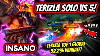 ¡EL TERIZLA MAS AGRESIVO DEL MUNDO TERIZLA TOP 1 GLOBAL 922 WINRATE  MOBILE LEGENDS [upl. by Schoening]