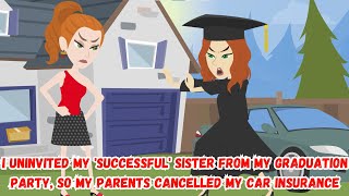 I Uninvited My Successful Sister from My Graduation PartySo My Parents Cancelled My Car Insurance [upl. by Ekenna]