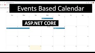 Display Full Month Calendar in ASPNET CORE [upl. by Ardine]