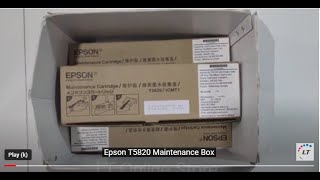 Epson T5820 Maintenance Box epson maintenance box [upl. by Hedda225]