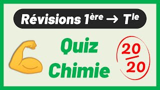 QUIZ CHIMIE ✅ Révisions Lycée Rentrée en Terminale Spécialité  Physique  Chimie [upl. by Blondelle]