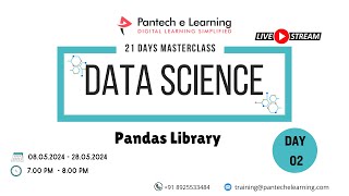 Day 02  Pandas Library  Data Science Masterclass  Pantech elearning [upl. by Milas54]