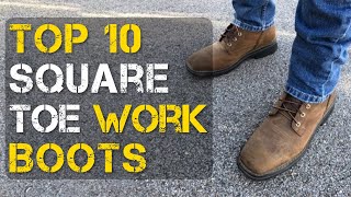 Top 10 Best Square Toe Work Boots [upl. by Wadleigh665]