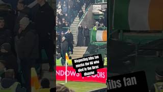 Hibs fan mocks the 66 who died in the ibrox disaster rangers rangersfc hibs youtubeshorts [upl. by Afital]