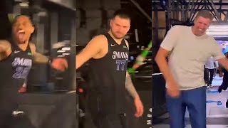 Luka Dončić PJ Washington Dirk Nowitzki Immediately After Mavs Eliminate Thunder [upl. by Arsi]