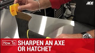 Sharpening An Ax or Hatchet  Ace Hardware [upl. by Zoarah]