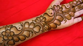 Unique mehndi design  Latest floral mehndi design  Shaded henna design [upl. by Ivek]