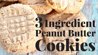 3 Ingredient Peanut Butter Cookies [upl. by Hurwit]