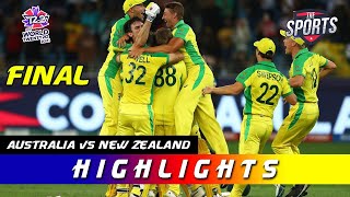 Australia VS New Zealand Final Highlights T20 World Cup 2021  ICC World Cup Highlights 2021 [upl. by Ailaroc705]