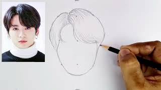 BTS Park Jimin drawing  How to draw BTS jimin [upl. by Assert270]