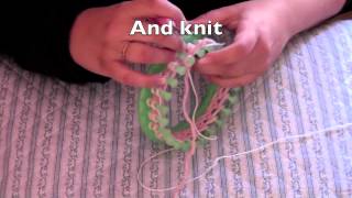 How to knit a flower on a round loom [upl. by Eiramaliehs394]