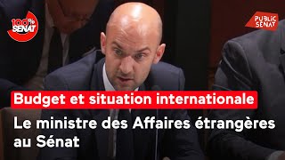 Budget et situation internationale  Le ministre des Affaires étrangères auditionné au Sénat [upl. by Wohlert]