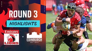 Emirates Lions v Edinburgh  Highlights  Round 3  URC 202425 [upl. by Jankell]