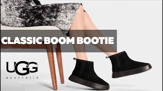 UGG CLASSIC BOOM BOOTIE BLACK  UNBOXING [upl. by Carilyn791]