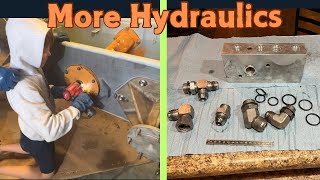 Case 1840  Hydro Motor Install Check Valve Manifold amp Loader Control Valve [upl. by Akehsal212]