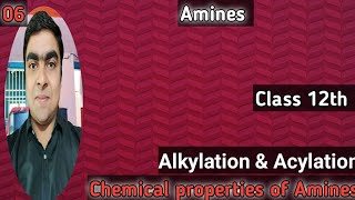 Chemical properties of Amines Alkylation amp Acylation [upl. by Ydaj]