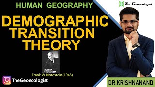 Demographic Transition Theory Notestein Geography Optional [upl. by Sillert]