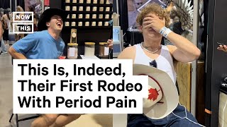 Period Pain Simulator Gets Tested on Cowboys amp Raises Awareness [upl. by Airlie]