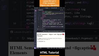 HTML Tutorial  Lesson 63 HTML Semantics  Figure and Figcaption Part 8 shorts html css js [upl. by Alcock]