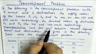 Lec34 Transshipment Problem In Hindi  Example and solutions  In Operation Research [upl. by Burkhart640]