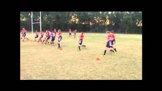 Defensive line Drill Rugby League [upl. by Lynnworth682]