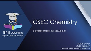 CSEC Chemistry  Electrolysis 1 Terry David [upl. by Anivlis]