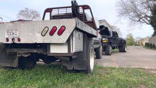 CP ADDICT HEADLIGHTS On OBS DUALLY amp SECOND GEN GETS A JUMP START  95 Ford F350 Dually OBS 73 [upl. by Hpseoj]