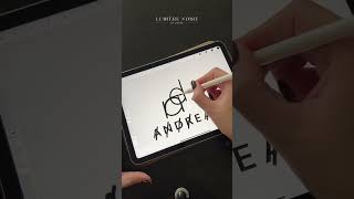 Andreas  Procreate Name Logo Design 💫 logodesign designprocess adobeillustrator procreate [upl. by Nnylarak]