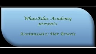 Kosinussatz  Einfacher Beweis der Fomula [upl. by Peale110]