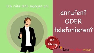 Common Mistakes in German  telefonieren ODER anrufen  Learn German  A1  A2 [upl. by Anaujal414]