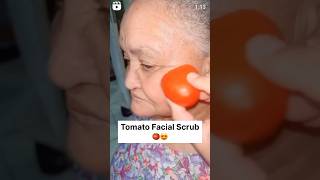 Get Younger Skin Easily  Parlour Like Tomato Facial At HomeGet Fair amp Clear Skin beauty shorts [upl. by Neelyad]