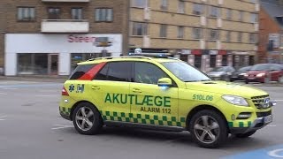 mediccar l06 from hillerød læge ambulance i udrykning [upl. by Anifares]