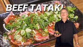 Hoe maak je Japanse Beef Tataki voorgerecht met rund of tonijn recept [upl. by Holds]