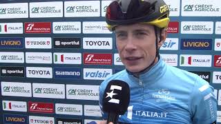 Jonas Vingegaard  Interview at the start  Stage 6  TirrenoAdriatico 2024 [upl. by Ydal]