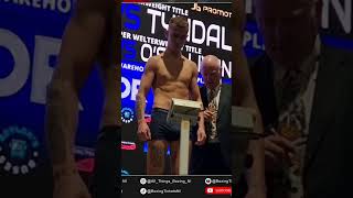 Weigh In Oisin Treacy v Jose Aguirre [upl. by Ahsotan]