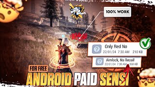 Revealing Android Paid Sensi For 2gb4gb6gb8gb RAM Device free  99 Auto Headshot  Free Fire [upl. by Vachill202]