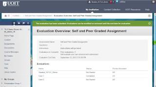 Blackboard 91  Self and Peer Assessment Student Instructions [upl. by Toni555]