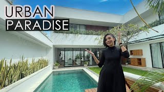 House Tour 372 • Exploring a Beautiful 4Bedroom Urban Villa in Bali Indonesia  Presello [upl. by Sardella]