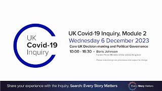 UK Covid19 Inquiry  Module 2 Hearing AM  6 December 2023 [upl. by Oyam]