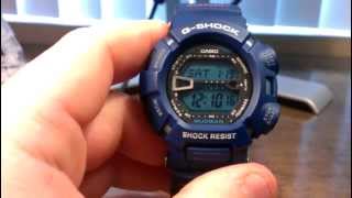 Blue Mudman G9000MX2  Casio GShock Watch Review Video [upl. by Ohare951]